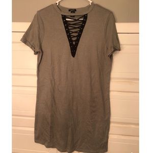 Olive Green T Shirt Dress